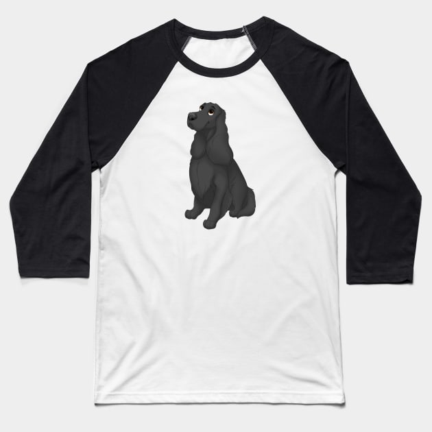 Black English Cocker Spaniel Dog Baseball T-Shirt by millersye